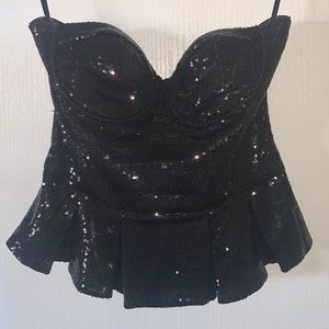 BEBE Sequin Top
